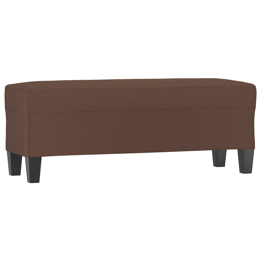 Bankje 100X35X41 Cm Kunstleer Bruin