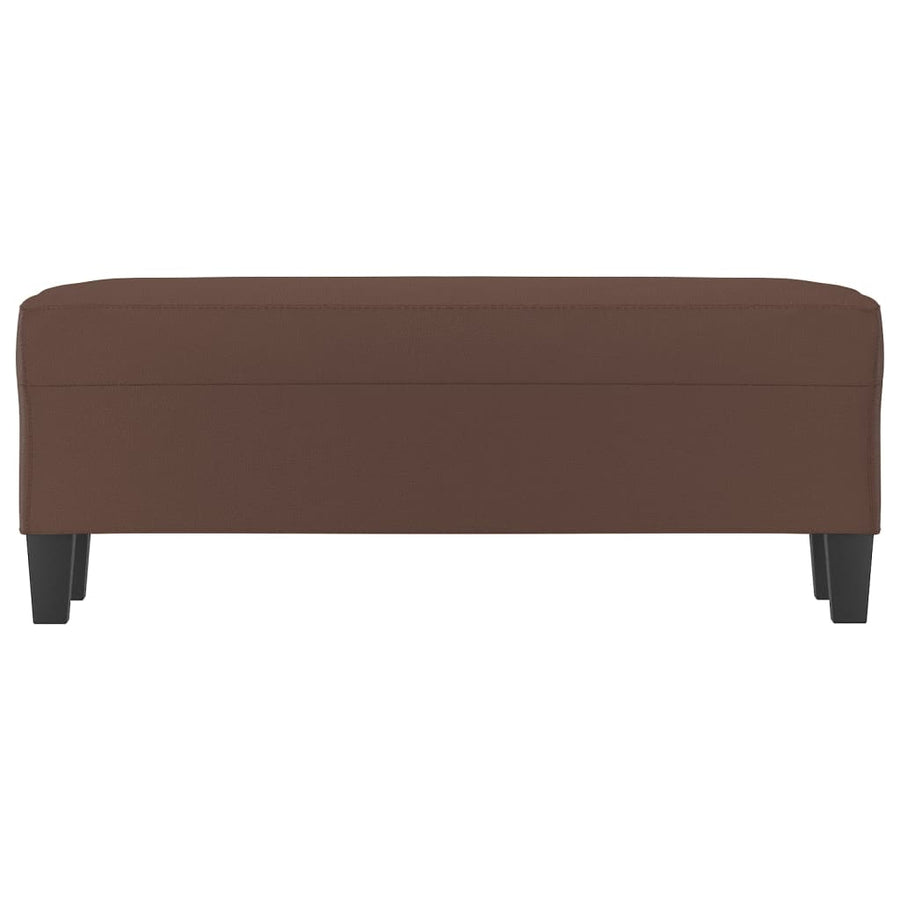 Bankje 100X35X41 Cm Kunstleer Bruin