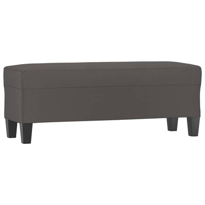 Bankje 100X35X41 Cm Kunstleer Grijs