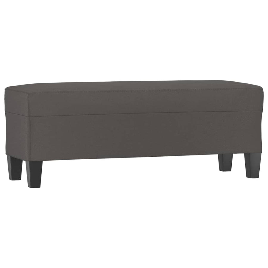 Bankje 100X35X41 Cm Kunstleer Grijs