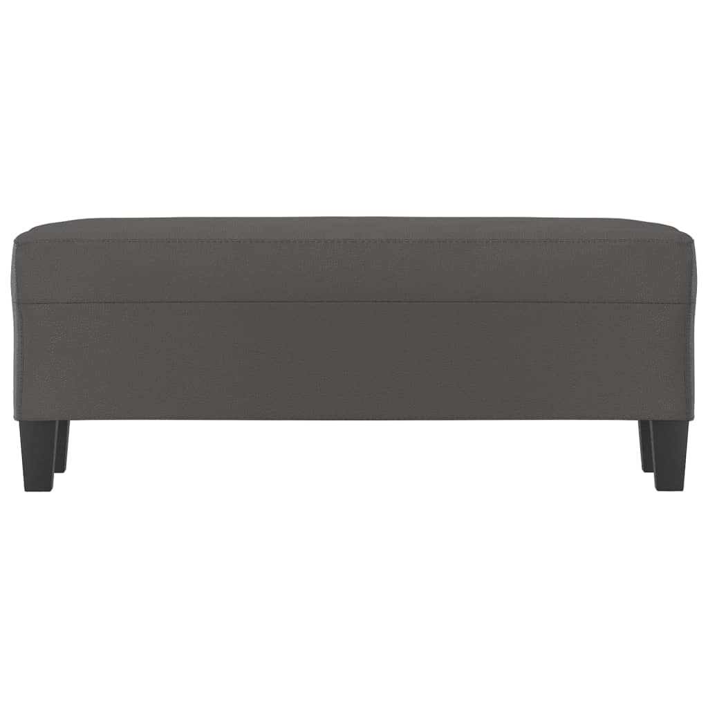 Bankje 100X35X41 Cm Kunstleer Grijs