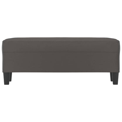 Bankje 100X35X41 Cm Kunstleer Grijs