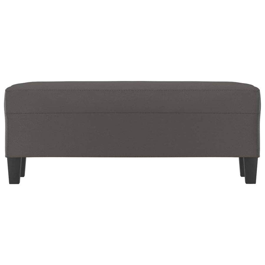 Bankje 100X35X41 Cm Kunstleer Grijs