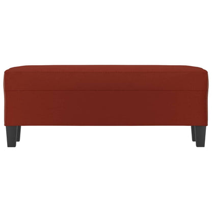 Bankje 100X35X41 Cm Kunstleer Wijnrood