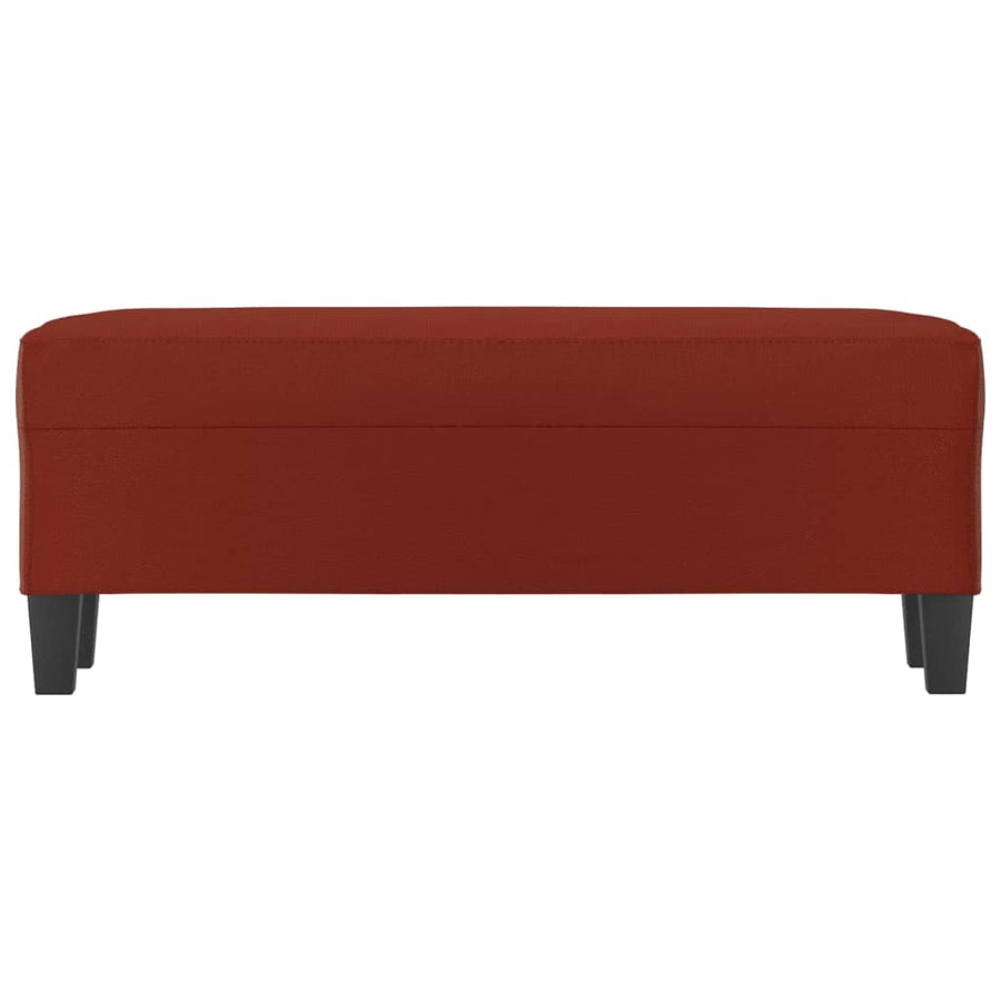 Bankje 100X35X41 Cm Kunstleer Wijnrood