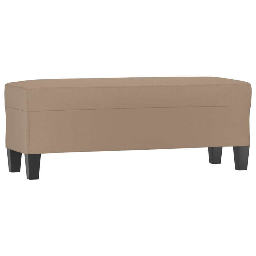 Bankje Kunstleer Kleurig 100 x 35 x 41 cm Cappuccino