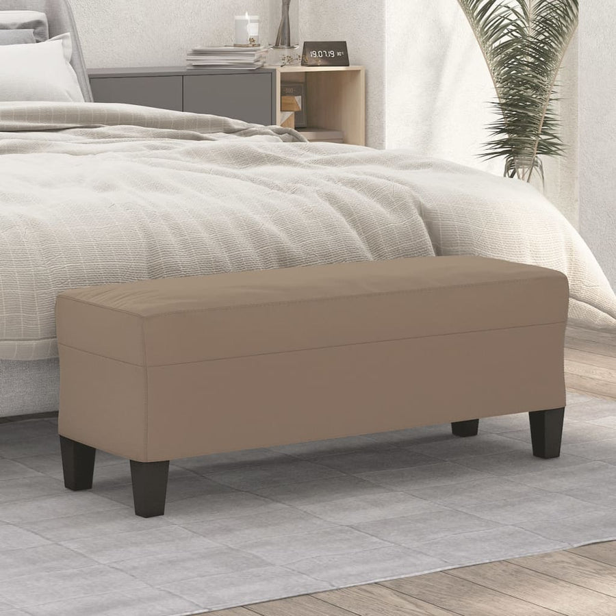 Bankje Microvezelstof 100 x 35 x 41 cm Taupe
