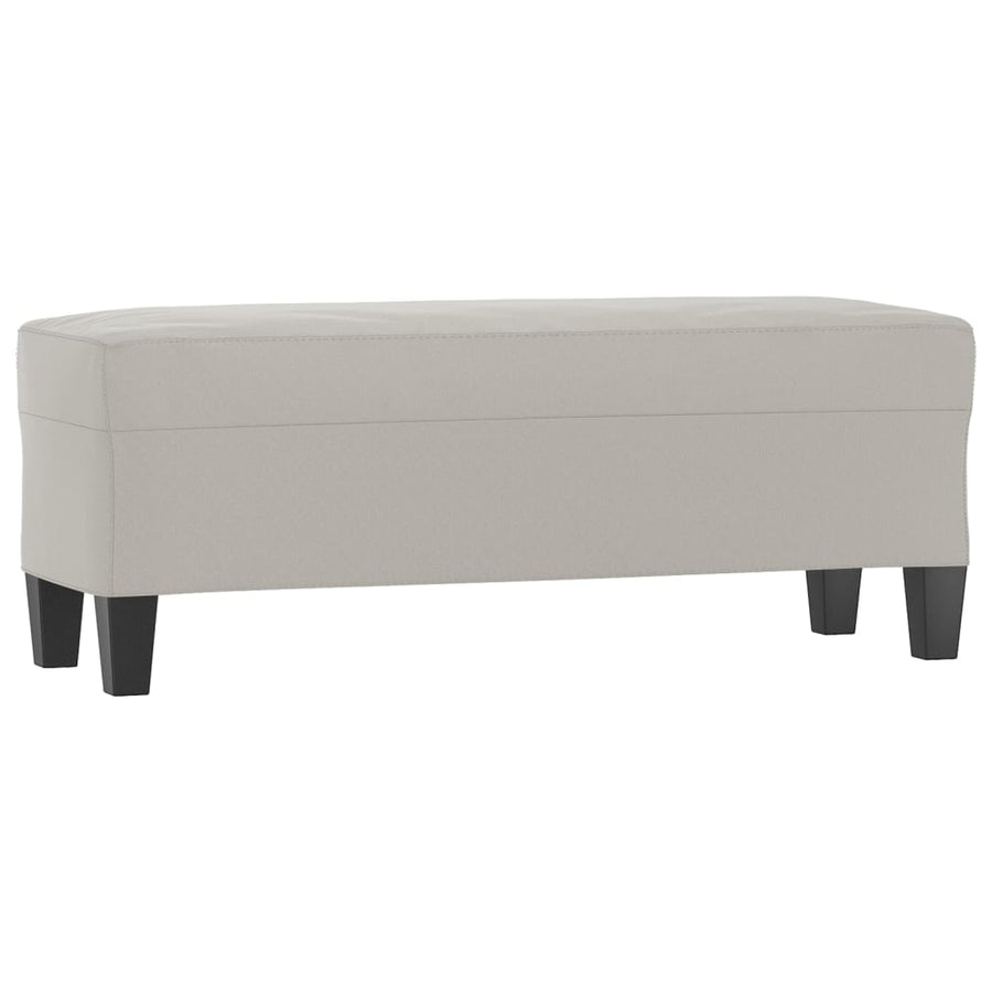 Bankje 100X35X41 Cm Microvezelstof Stof Lichtgrijs