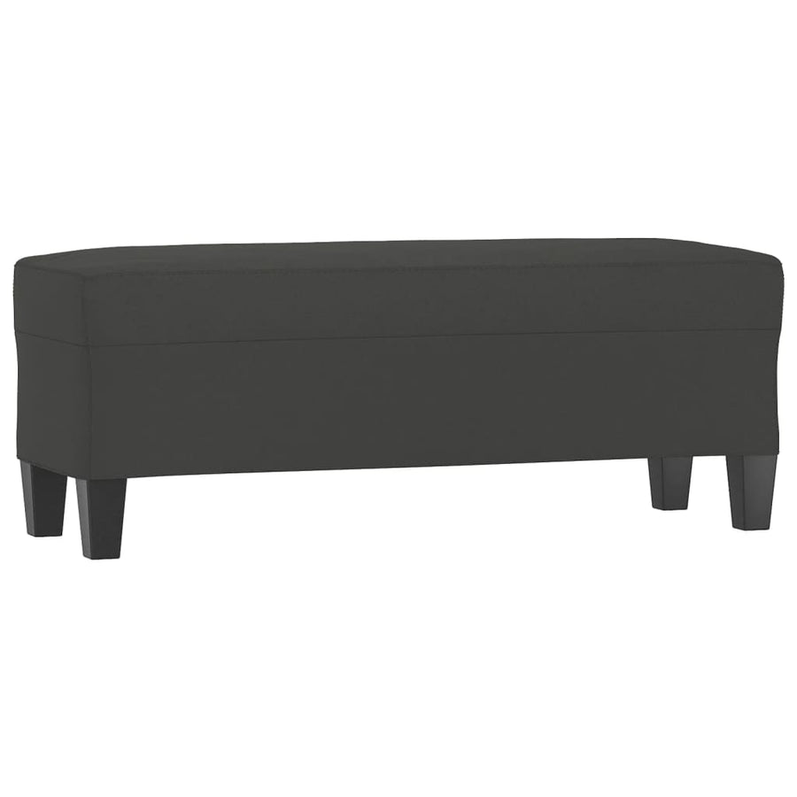 Bankje Microvezelstof 100 x 35 x 41 cm Donkergrijs