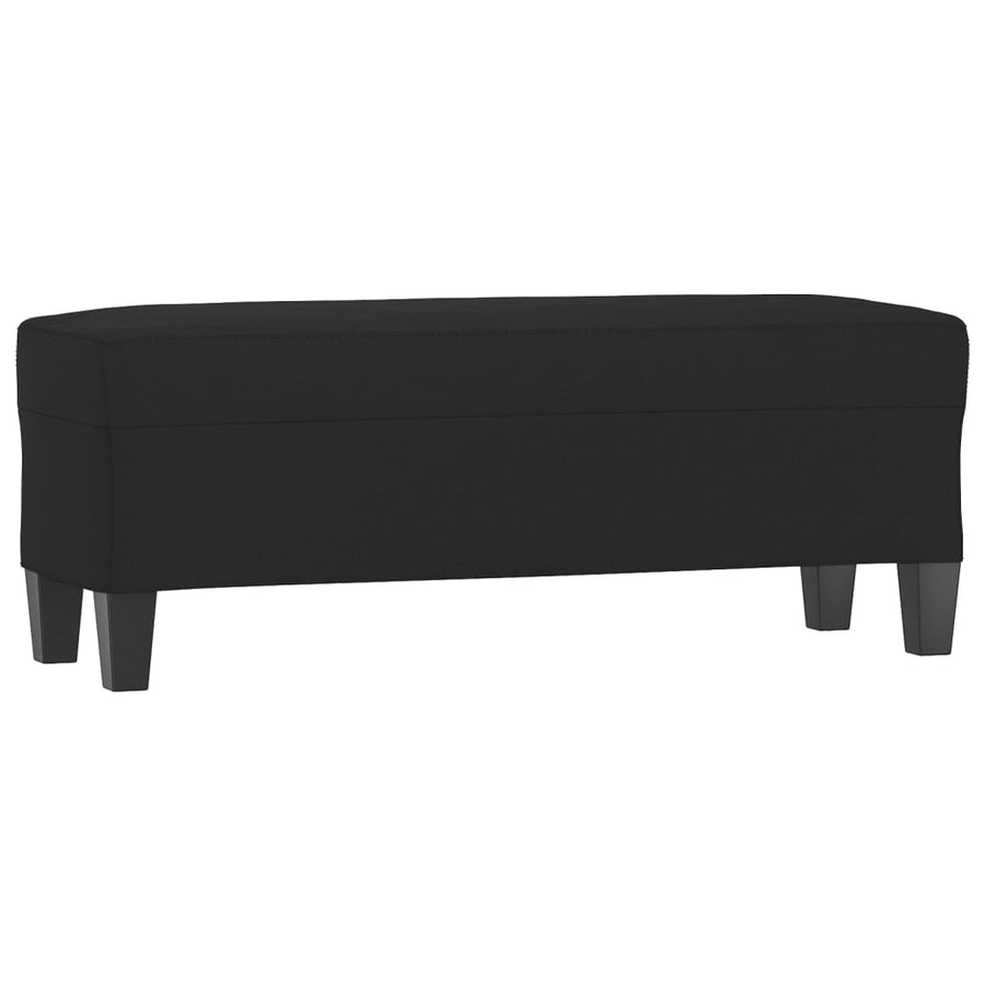 Bankje 100X35X41 Cm Microvezelstof Zwart 100 x 35 x 41 cm