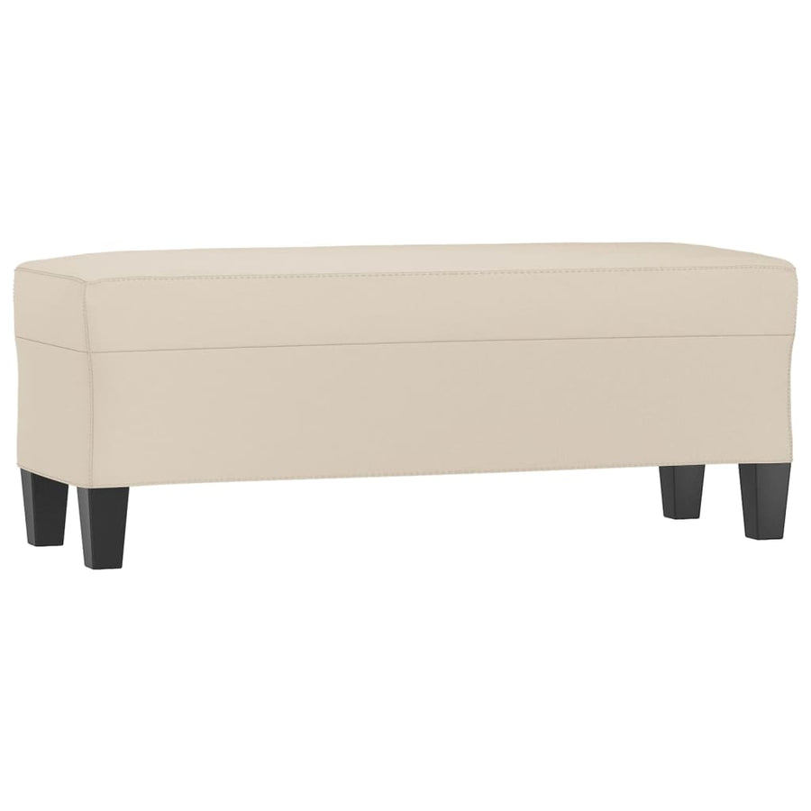 Bankje 100X35X41 Cm Microvezelstof Crèmekleurig