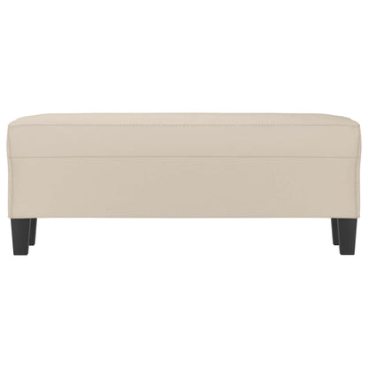 Bankje 100X35X41 Cm Microvezelstof Crèmekleurig