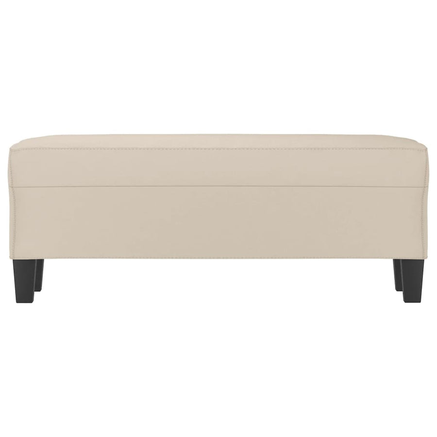 Bankje 100X35X41 Cm Microvezelstof Crèmekleurig