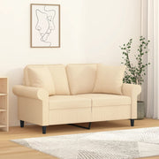 Sierkussens 2 st 40x40 cm stof crème