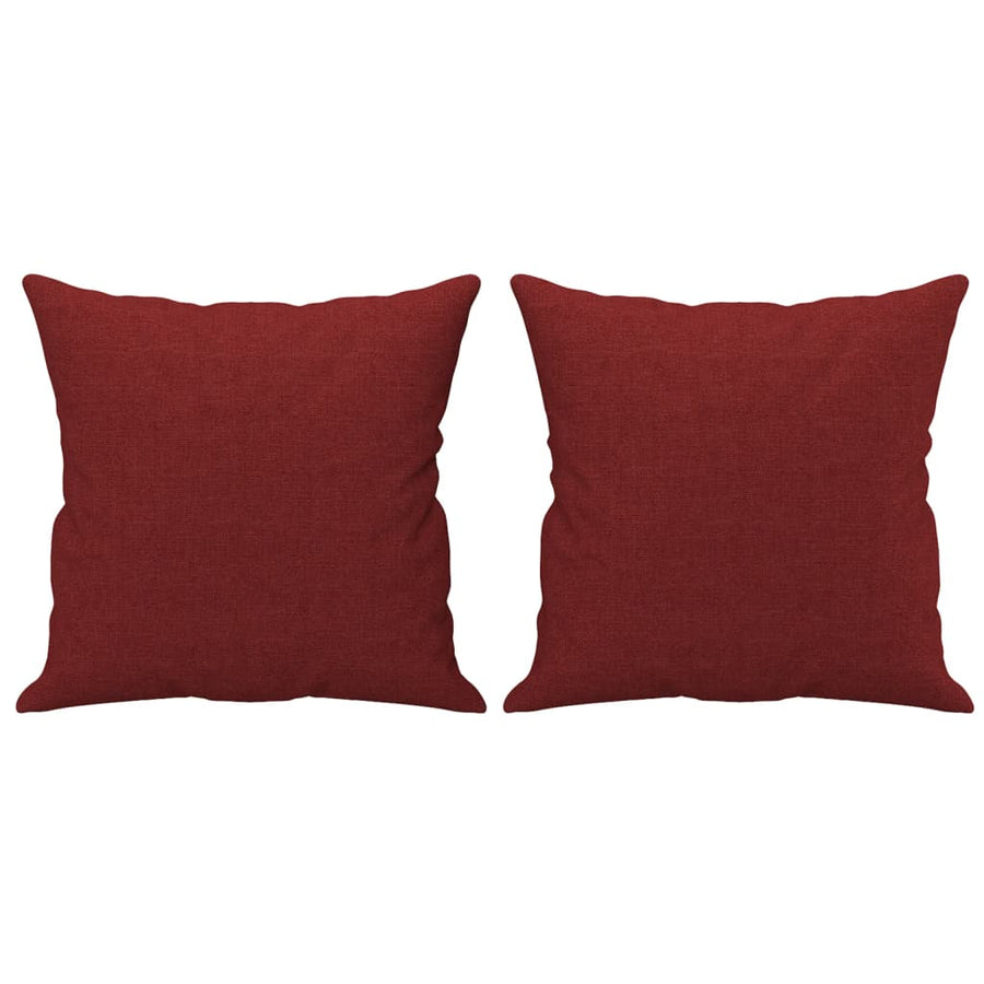 Sierkussens 2 st 40x40 cm stof wijnrood
