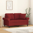 Sierkussens 2 st 40x40 cm polyester wijnrood
