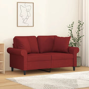 Sierkussens 2 st 40x40 cm polyester wijnrood