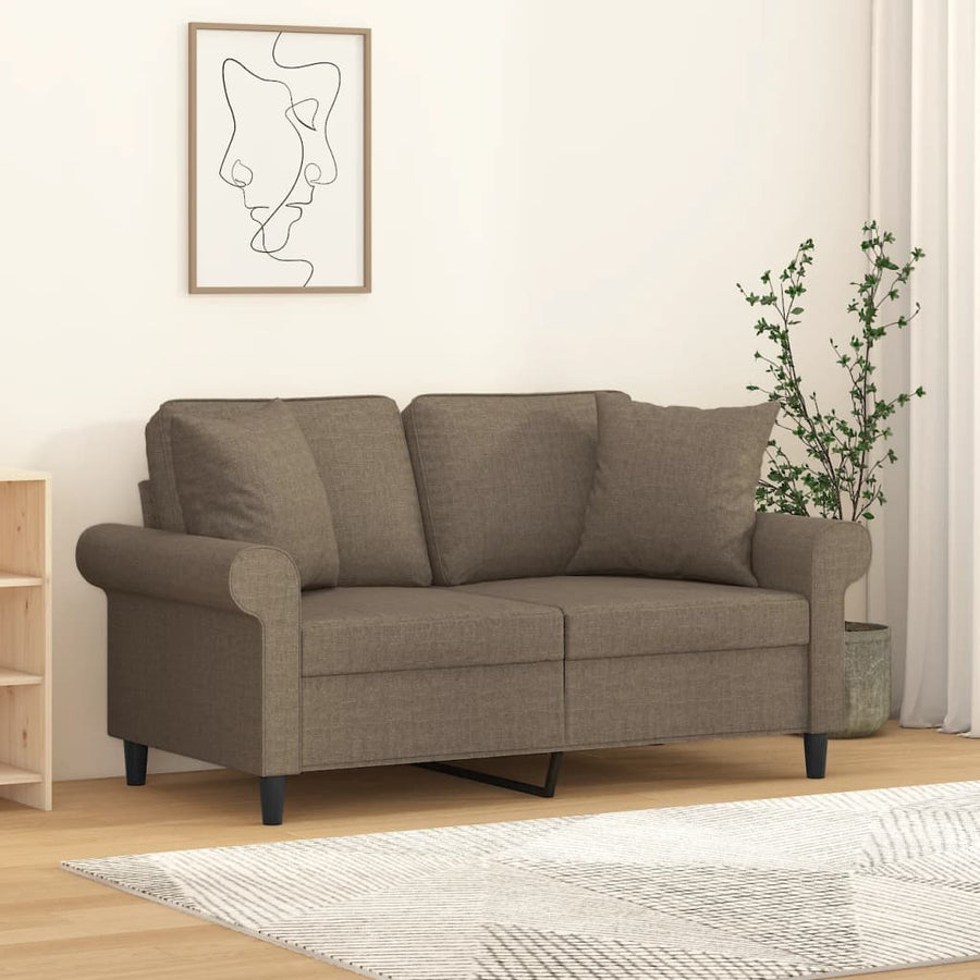 Sierkussens 2 St 40X40 Cm Stof Taupe