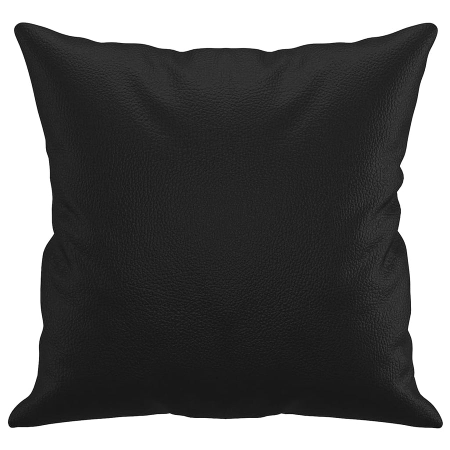 Sierkussens 2 St 40X40 Cm Kunstleer Zwart