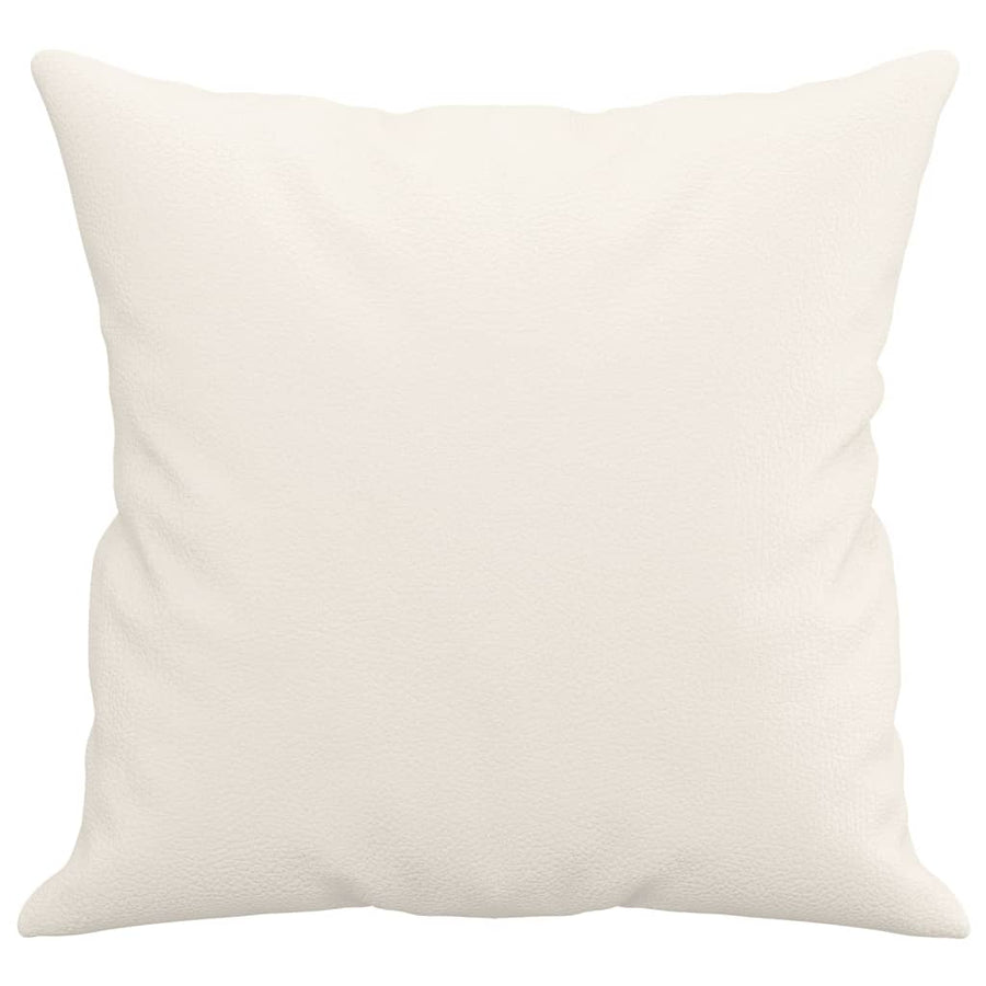 Sierkussens 2 St 40X40 Cm Kunstleer Crèmekleurig