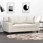 Throw pillows 2 pcs 40x40 cm artificial leather cream
