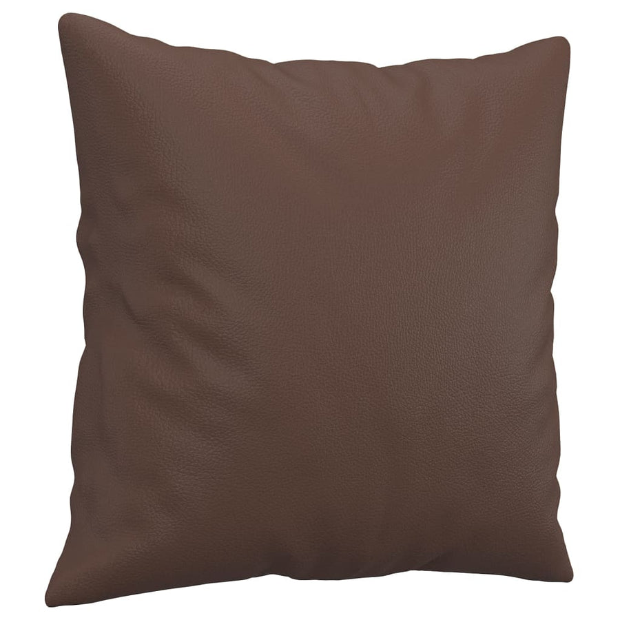 Sierkussens 2 St 40X40 Cm Kunstleer Bruin