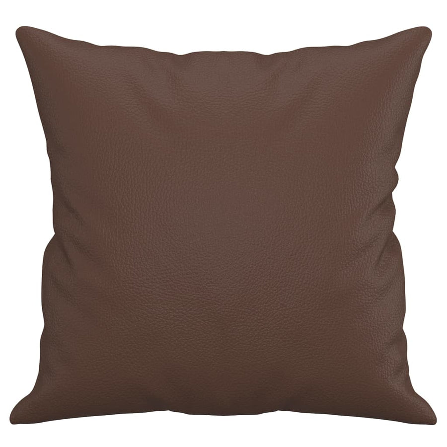 Sierkussens 2 St 40X40 Cm Kunstleer Bruin