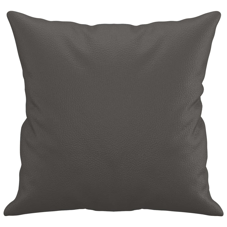 Sierkussens 2 St 40X40 Cm Kunstleer Grijs