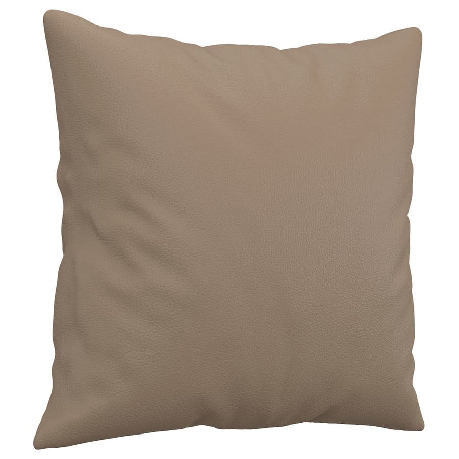 Sierkussens 2 St 40X40 Cm Kunstleer Cappuccino