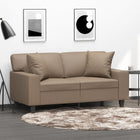 Decorative cushions 2 pcs 40x40 cm artificial leather cappuccino