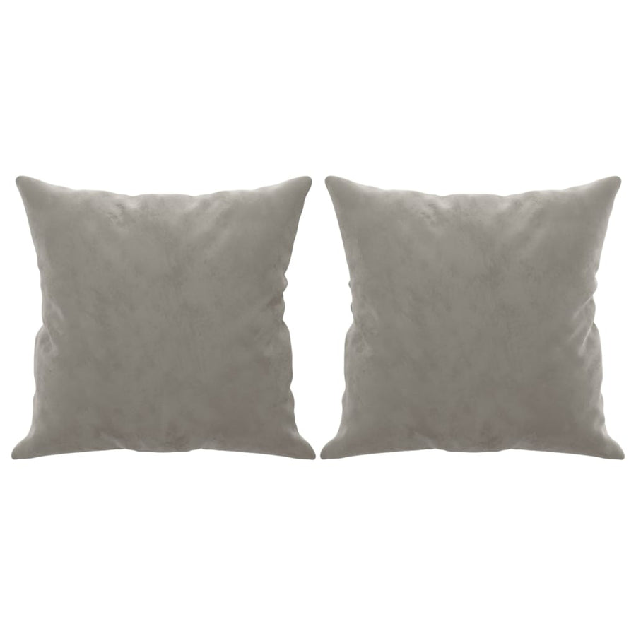 Sierkussens 2 St 40X40 Cm Fluweel Lichtgrijs