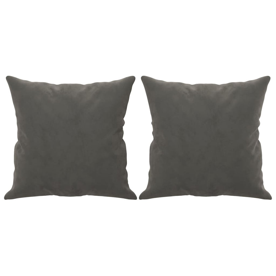 Sierkussens 2 St 40X40 Cm Fluweel Donkergrijs