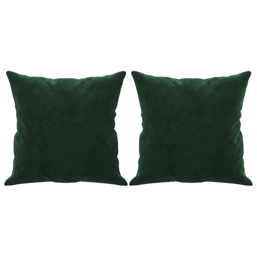 Sierkussens 2 St 40X40 Cm Fluweel Donkergroen