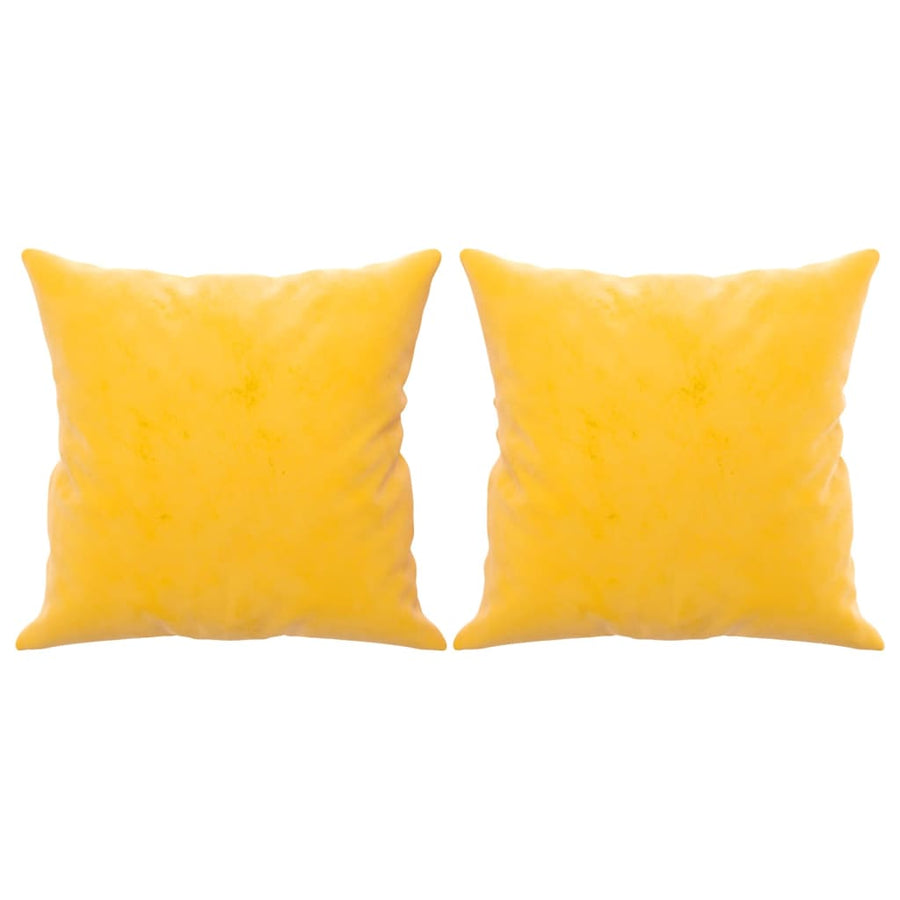Sierkussens 2 St 40X40 Cm Fluweel Geel