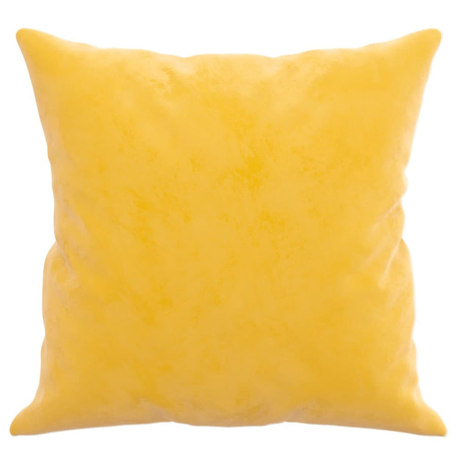 Sierkussens 2 St 40X40 Cm Fluweel Geel