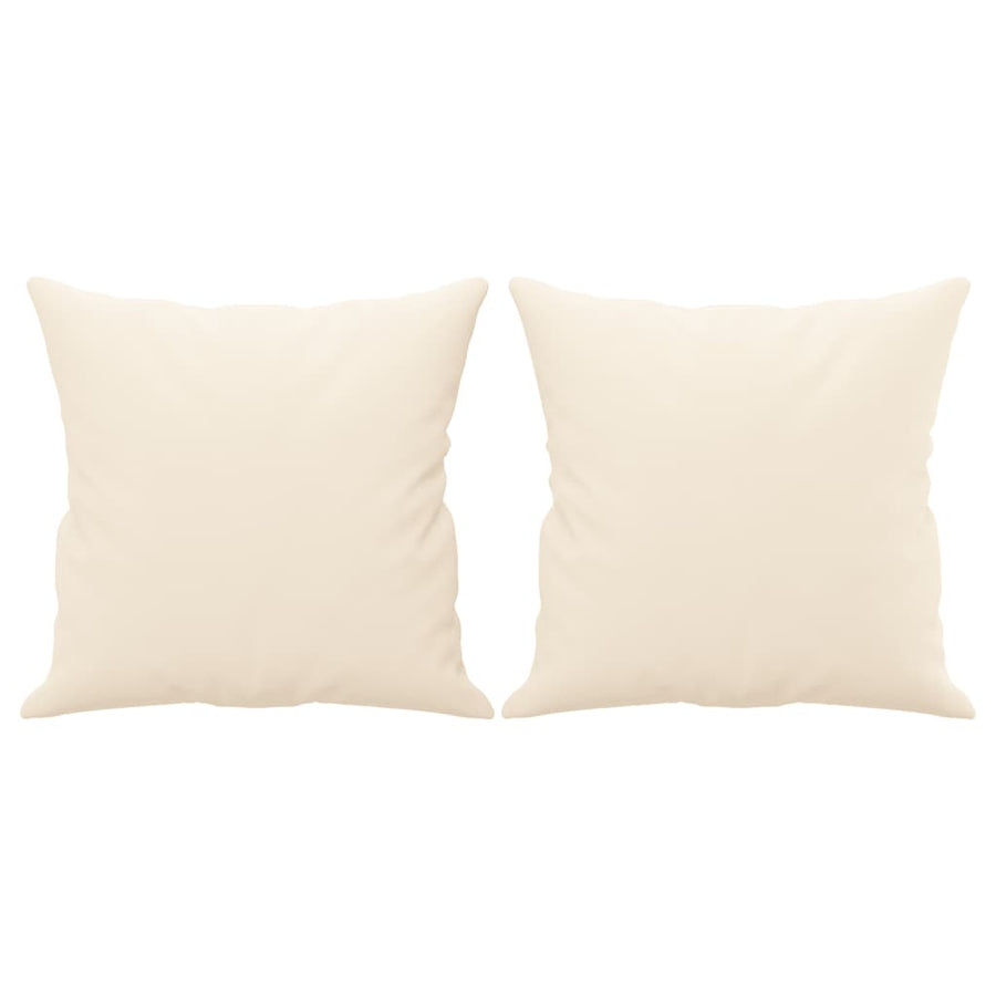 Sierkussens 2 St 40X40 Cm Fluweel Crèmekleurig