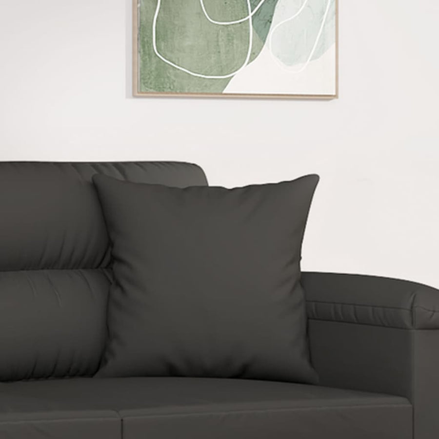 Sierkussens 2 St 40X40 Cm Microvezelstof Donkergrijs