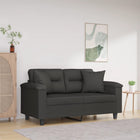 Decorative pillows 2 pcs 40x40 cm microfiber dark grey