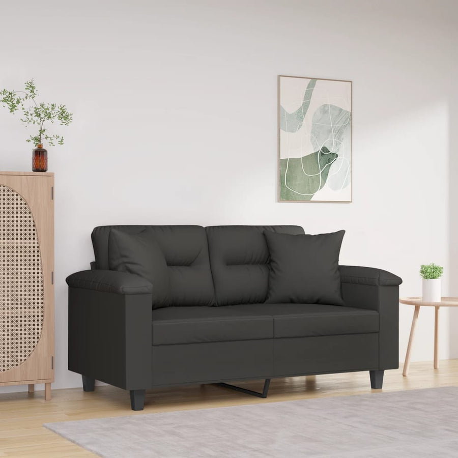 Sierkussens 2 St 40X40 Cm Microvezelstof Donkergrijs