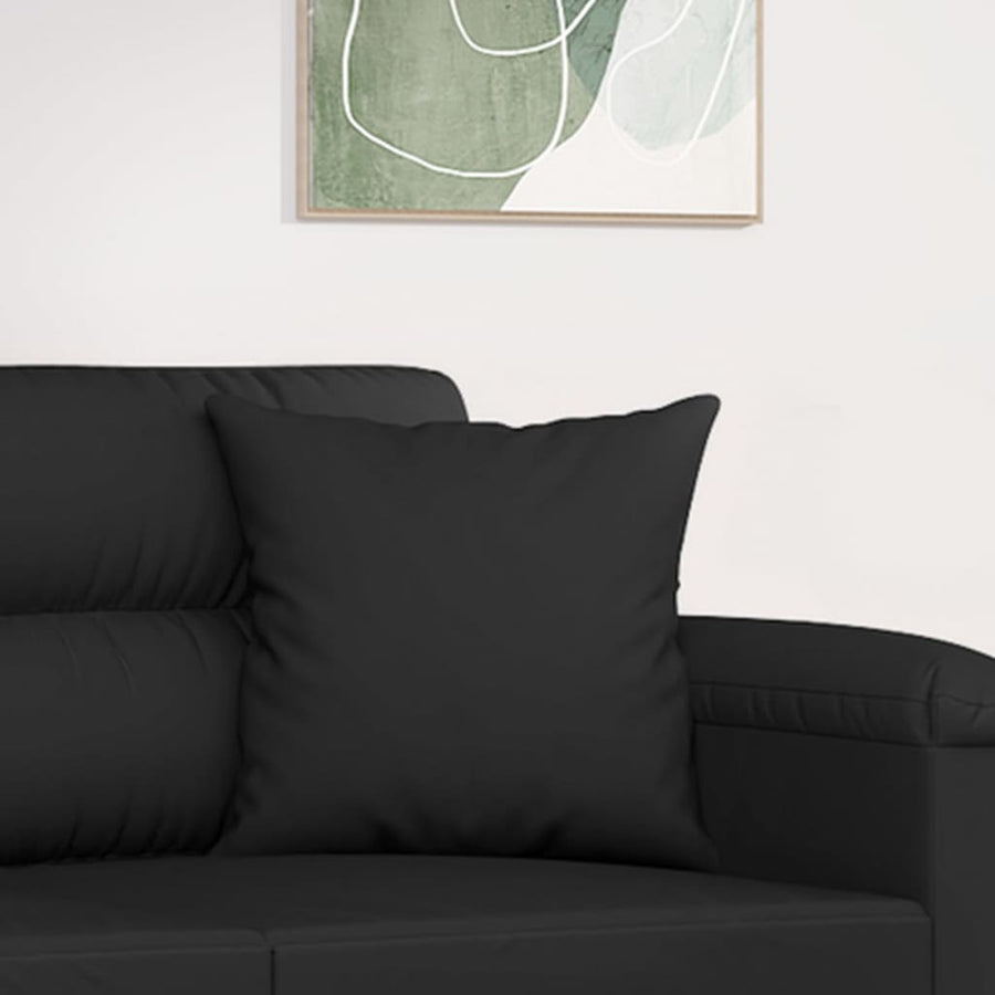 Sierkussens 2 St 40X40 Cm Microvezelstof Zwart