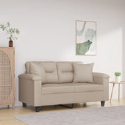 Sierkussens 2 st 40x40 cm microvezel crèmekleurig