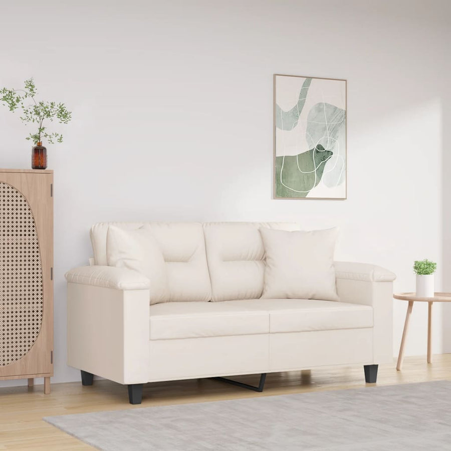 Sierkussens 2 St 40X40 Cm Microvezelstof Beige