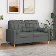 Sierkussens 2 st 15x50 cm polyester donkergrijs