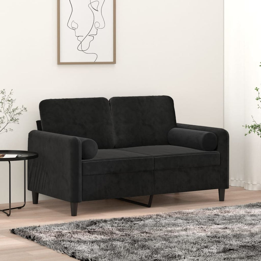 Sierkussens 2 St 15X50 Cm Fluweel Zwart
