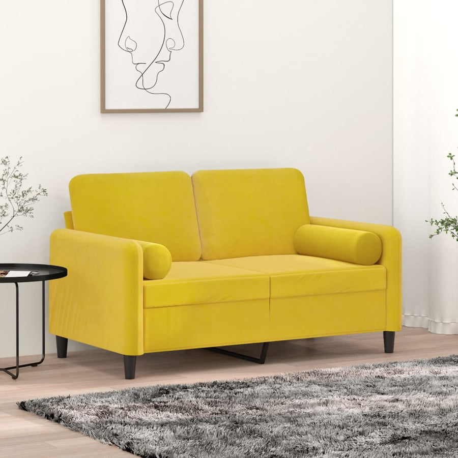 Sierkussens 2 St 15X50 Cm Fluweel Geel