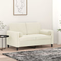 Decorative cushions 2 pcs 15x50 cm velvet cream-colored