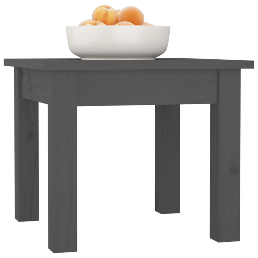Salontafel 35x35x30 cm massief grenenhout grijs 35 x 35 x 30 cm Grijs