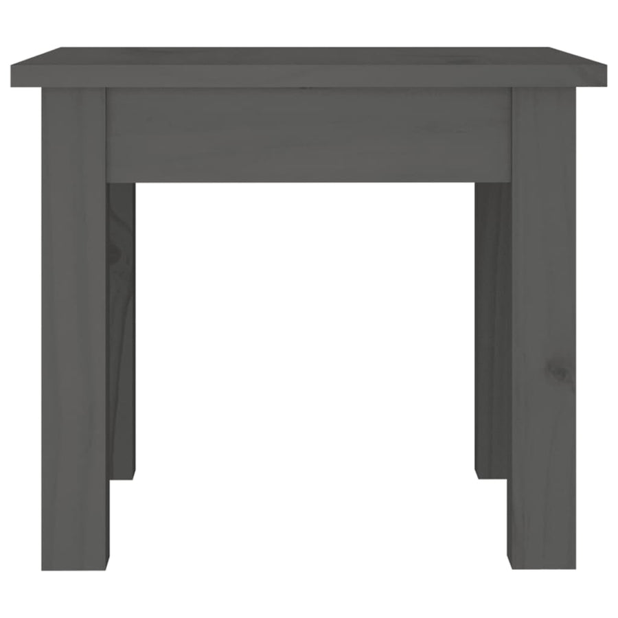Salontafel 35x35x30 cm massief grenenhout grijs 35 x 35 x 30 cm Grijs