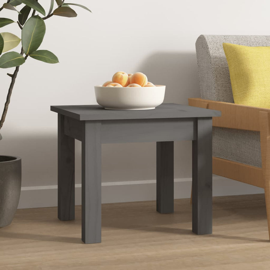 Salontafel 35x35x30 cm massief grenenhout grijs 35 x 35 x 30 cm Grijs