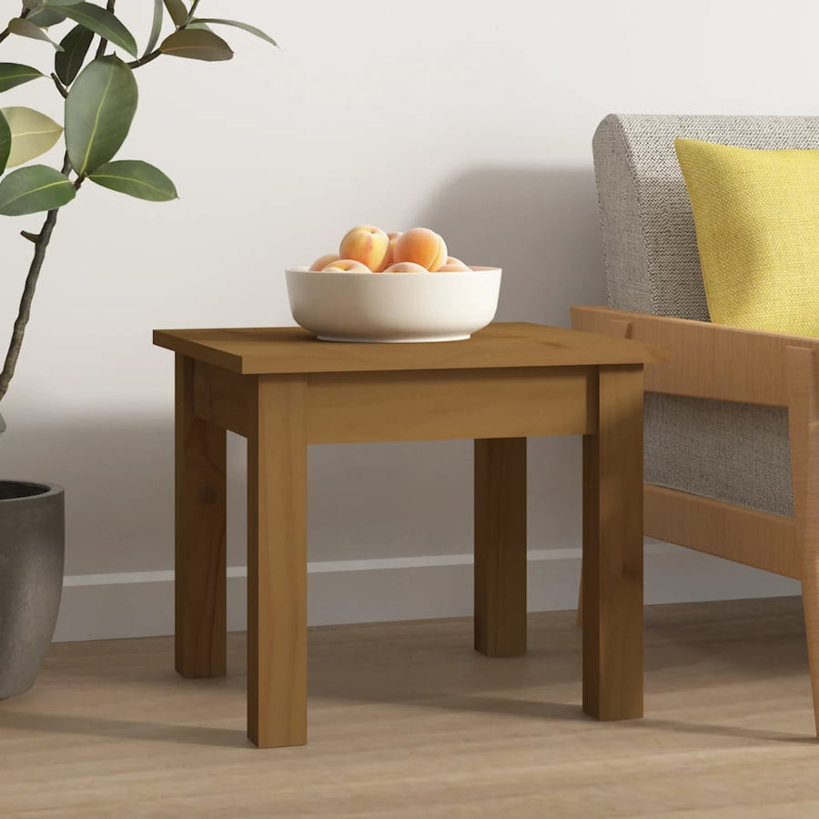 Salontafel Massief Grenenhout 35 x 35 x 30 cm Honingbruin
